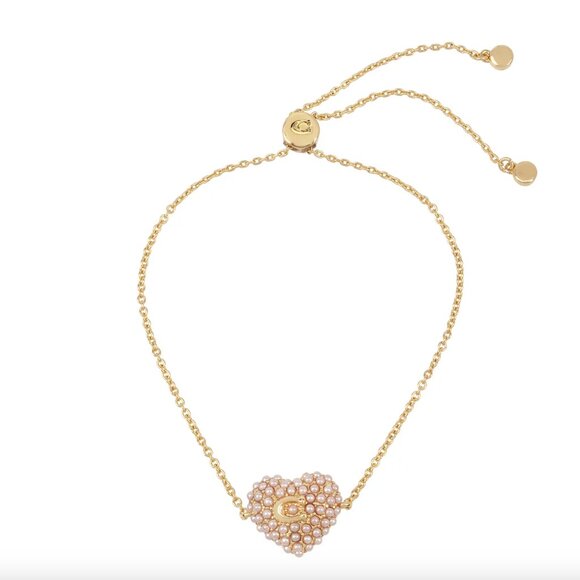 Coach Pearl Heart Slider Bracelet - Picture 2 of 2